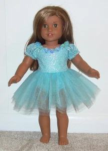 18" Doll Aqua Ballet Tulle Tutu (Fits American Girl) - New - Super Cute! - Picture 1 of 1