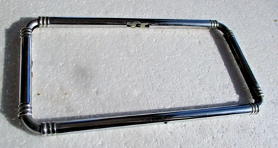 Винтажная рама номерного знака аксессуар GM 1940-е регулируемая нержавеющая сталь новый из старых запасов - Изображение 1 из 4