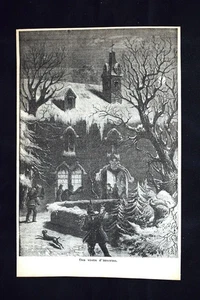 Una visita d'inverno Incisione del 1886 - Picture 1 of 1