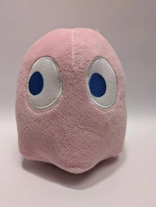 Juguete de peluche PAC MAN Pink Ghost Pinky 7" Bandai Namco Ms Pac Man rosa - Imagen 1 de 4