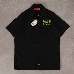 Dickies Vintage Bnwt Brewglers Workwear Shirt M Men's Black Company - Picture 1 of 6