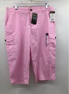Lee Pink Flex-To-Go Skimmer Capri Cargo Shorts - Size 14 - Picture 1 of 9