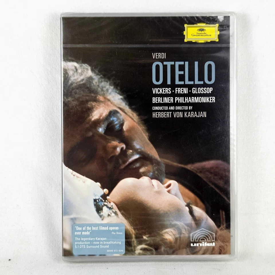 OTELLO Verdi DVD NEW Sealed Reg 0 NTSC Herbert von Karajan Jon Vickers Othello - Image 1 of 4