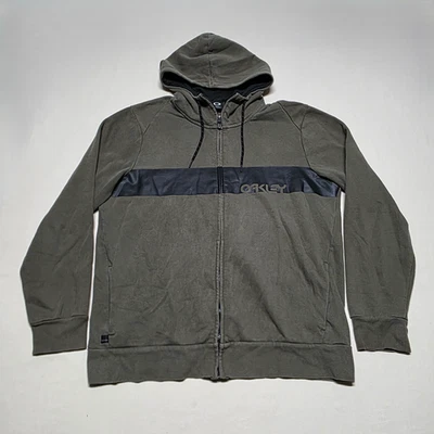 Oakley Hoodie Men Size Large Green Full Zip Sweatshirt - Image 1 of 4