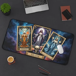 Tarotkarte Schreibtischunterlage Mauspad Gothic Todeskarte groß Gaming Spiel Mousepad - Bild 1 von 9