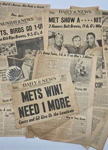 New York Daily News & Post - 1969 Mets Playoffs Zeitungsausschnitte - Sammelalbum - Bild 1 von 9