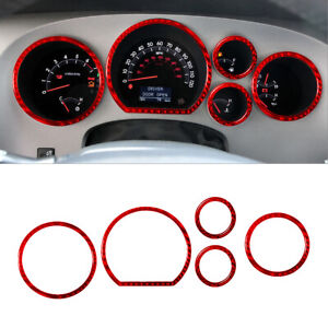For Toyota Tundra 07-13 Red Carbon Fiber Interior Speedometer Accent Cover Trim