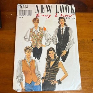 New Look Schnittmuster Westen Damen Größe 6-16 Vintage 1993 ungeschnitten #6113 NEU - Bild 1 von 6