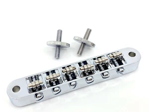 Tunematic Roller Bridge with Small Posts - Chrome - For Guitar/Luthier - Picture 1 of 5