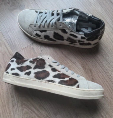 P448 Queens John Zapatillas bajas pelo de pantorrilla leopardo Mujer UE 37 Raro Patinador Foto 1 de 4