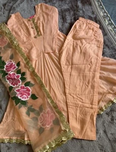 Ladies Asian Designer Party Wear 3 Piece Suit - Picture 1 of 20