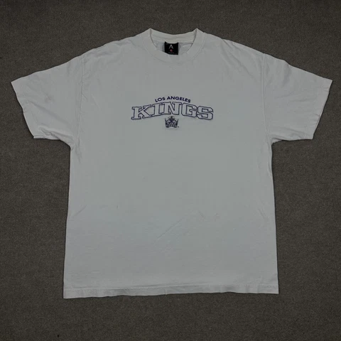 LA Kings Shirt Men Size XL White Short Sleeve NHL Hockey Adult Casual Antigua Cover