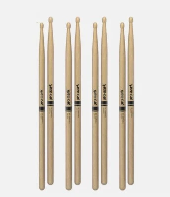 4-Pack TX5AW Promark Hickory Drumsticks 5A Wood Tip TX5AW-4P