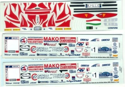 Decal 1/24 Fiat Punto kitcar Rally Molise 2000 Navarra BIG058 Racing 43 - Immagine 1 di 2