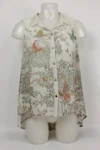 Womens Oasis Blouse Size 14 UK Sleeveless Lightweight Butterfly Design Article - Picture 1 of 8