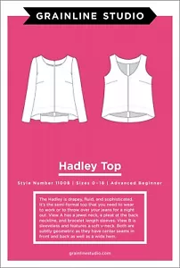 HADLEY TOP by Grainline Studio Women Blouse Sewing Pattern Size 0-18 - Picture 1 of 2