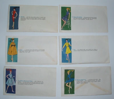 老式1961年芭比娃娃缝制易花样Advance Group B,切割和无信封 — 第 1/2 张图片