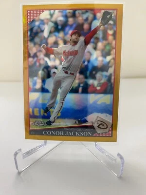 2009 Topps Chrome Conor Jackson #61 Gold Refractor /50 NM/MT! - Image 1 of 2