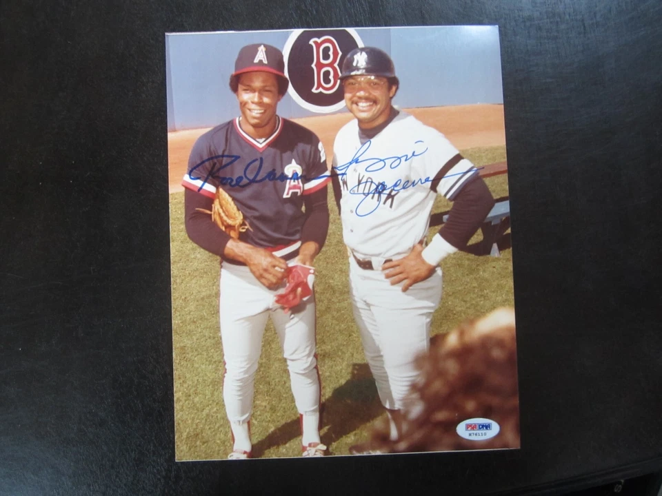 Rod Carew Reggie Jackson Autograph Sign Auto 8 x 10 Photo PSA/DNA Angels Yankees - Image 1 of 1