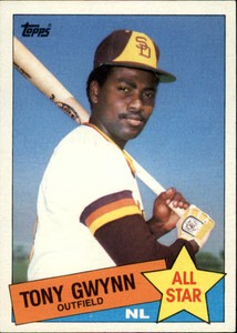 1985 Topps San Diego Padres Baseball Card #717 Tony Gwynn AS