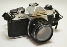 Asahi Pentax K-1000 SLR Camera w/ smc Pentax-A 50mm 1:2 Lens Used Fair condition
