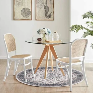 Round Floor Rug Oriental Living Room Carpet Machine Washable Hallway Runner Rug - Picture 1 of 14