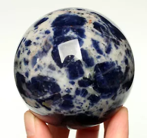 497g 2,79"" BOLA ESFERA DE CRISTAL DE CUARZO AZUL SODALITA NATURAL CURACIÓN 1 - Imagen 1 de 10