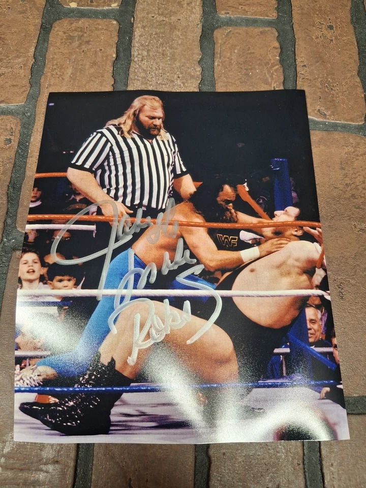 狙击队杰克·罗伯茨签名 8 x 10 照片 WWE 摔跤 WWF 名人堂亲笔签名  — 第 1/1 张图片