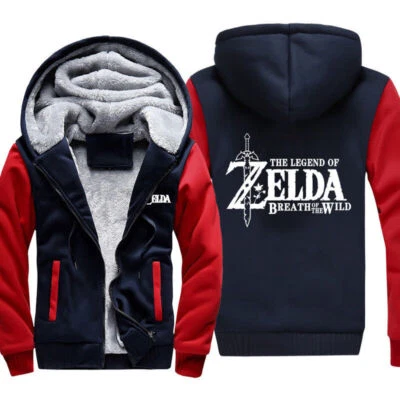 NEW Winter Hoodie The Legend of Zelda Breath of Wild Men's Sweater Jacket Coat - Image 1 of 4
