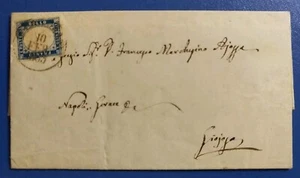 1863 c.mi 15 Matraire - wunderschöner Brief mit farbigen Nuanchen aus Canosa (FG) - Bild 1 von 3