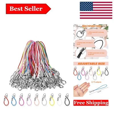 50 Piezas Coloridas Correas de Cordón de Cierre de Langosta para Hágalo Usted Mismo Joyería, Llaveros y Celulares... Foto 1 de 4