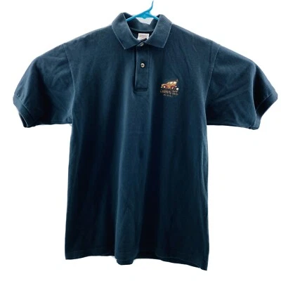 Crazy Shirts Polo Preto P/S 100% Algodão Masculino Tamanho Médio Woodys Surf Club Maui Havaí - Imagem 1 de 4