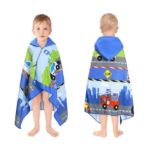 Kids Hooded Bath Towels Beach Towel for Toddlers 3-10 Years Girls Boys Soft S... - Picture 1 of 6