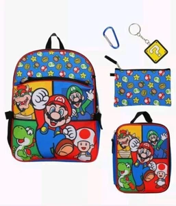 Lebendiger Mario Rucksack perfekt für junge Gamer bequemes Federmäppchen Schlüsselanhänger - Bild 1 von 5