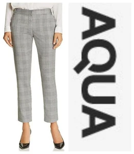 AQUA CHIC STRAIGHT CROPPED GLEN PLAID PANTS Sz S NWT $ 78 - Picture 1 of 2