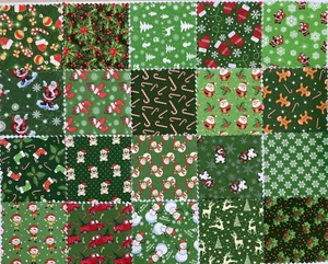100% Cotton Holiday Prints 2.5" AccuQuilt Cuts: 40 pcs (20 fabrics) Jelly Roll! - Picture 1 of 23