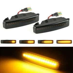 Dynamic Smoked LED Side Marker Lights Turn Signal For 1995-2003 BMW E39 5 Series - Picture 1 of 8