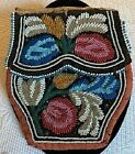 ANTIQUE NATIVE AMERICAN IROQUOIS BEADED PURSE