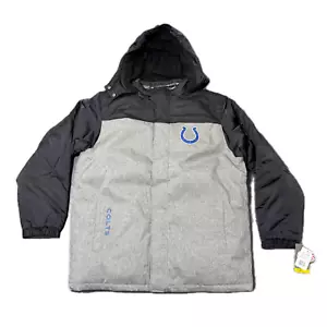 NFL Indianapolis Colts 3 in 1 Mantel mit Taschen & abnehmbarer Kapuze XL grau schwarz - Bild 1 von 19