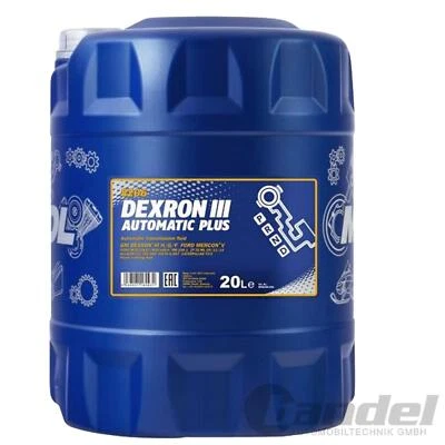 20 LITER MANNOL DEXRON 3 III AUTOMATIK PLUS GETRIEBEÖL ATF SERVOÖL