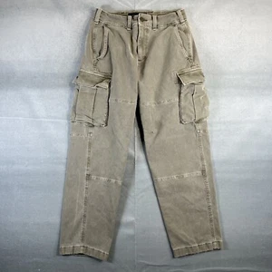 Abercrombie & Fitch Cargo Pants Mens 28x30 Green Sage Relaxed Workwear - Picture 1 of 4