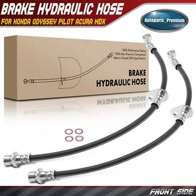 2x Manguera hidráulica de freno delantera izquierda y derecha para Honda Odyssey Pilot Acura MDX Foto 1 de 4