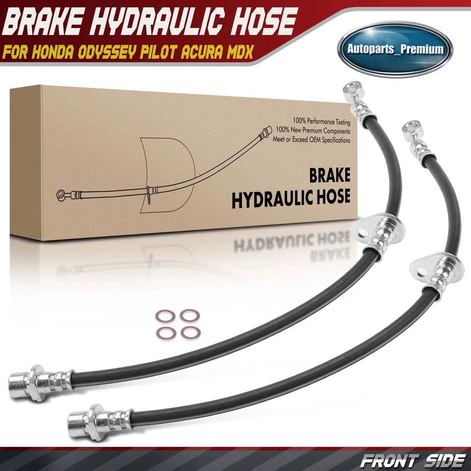 2x Manguera hidráulica de freno delantera izquierda y derecha para Honda Odyssey Pilot Acura MDX Foto 1 de 4