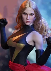 1/6 Female Head Sculpt Golden Curly Hair For TBLeague Phicen 12" SUNTAN Figure - Picture 1 of 4