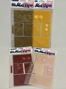 Lote de 4 Sobres Adhesivos Sticko Rellenos Bebé Rosa Rojo Dorado y Amarillo - Imagen 1 de 5