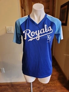 KANSAS CITY ROYALS Youth L 14/16 Jersey Shirt - Picture 1 of 3