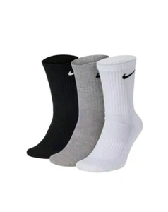 Calze Nike Unisex Allenamento Tutti i Giorni Calze Equipaggio Imbottite SX7664 3 Paia Taglia 2-5 - Foto 1 di 7