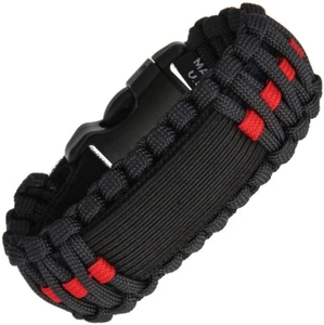 Survco Tactical 550 Para Cord Watch Band Red Line Watch Band Easy Adjustment - Picture 1 of 1