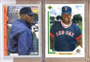 Mo Vaughn - 2 Card Lot-1 1991 Upper Deck Star Rookie+1 1993 Fleer-Red Sox - Picture 1 of 2