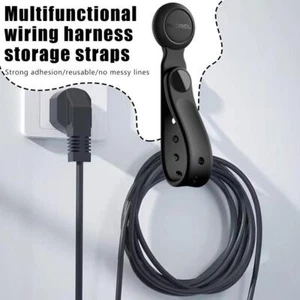 Silicone Magnetic Cord Ties Black Cable Management Ties F1A5 B3S8 F1Q4 K1Y9 H5G4 - Afbeelding 1 van 10